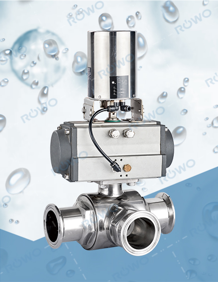 氣動（dòng）衛生級三通（tōng）調節球閥